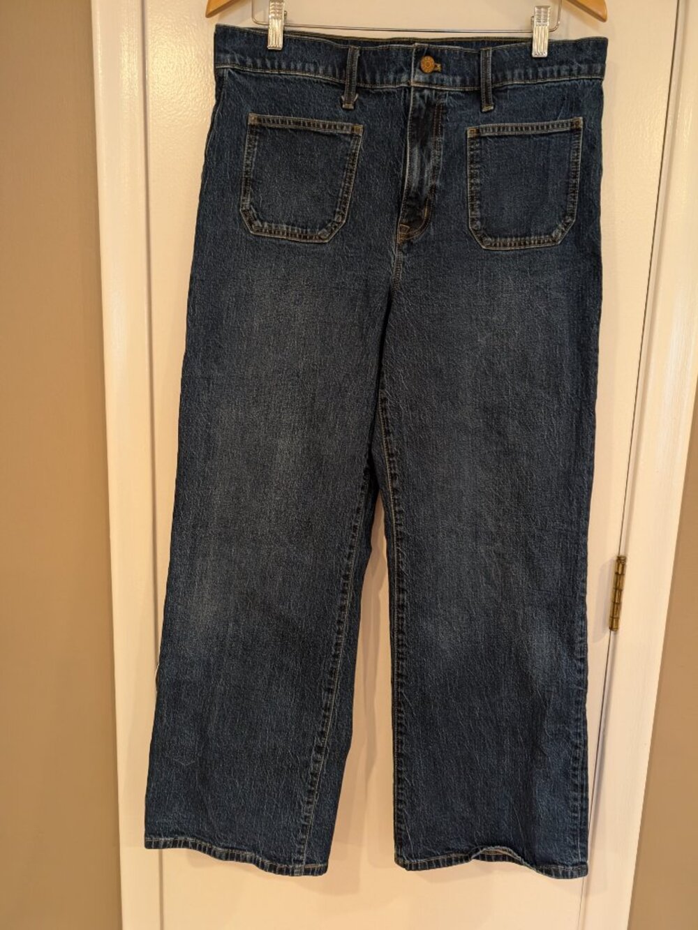 J. Crew Slim wide-leg patch-pocket jean in all-day stretch - Size 31 - Picture 2 of 11